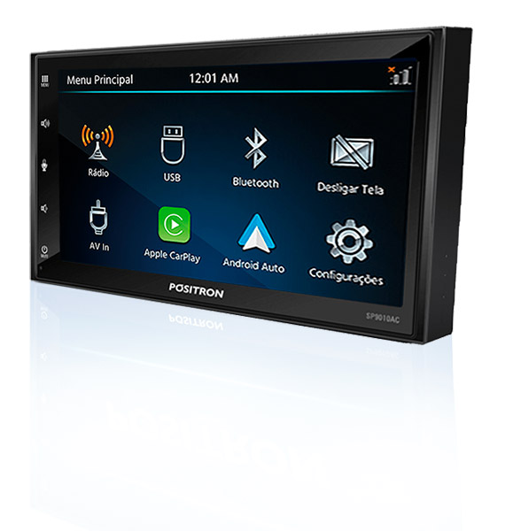 Auto Rádio 1 Din Universal com monitor de 10 GPS Bluetooth Carplay -  Acessórios Auto Online - auto rádios android multimarcas